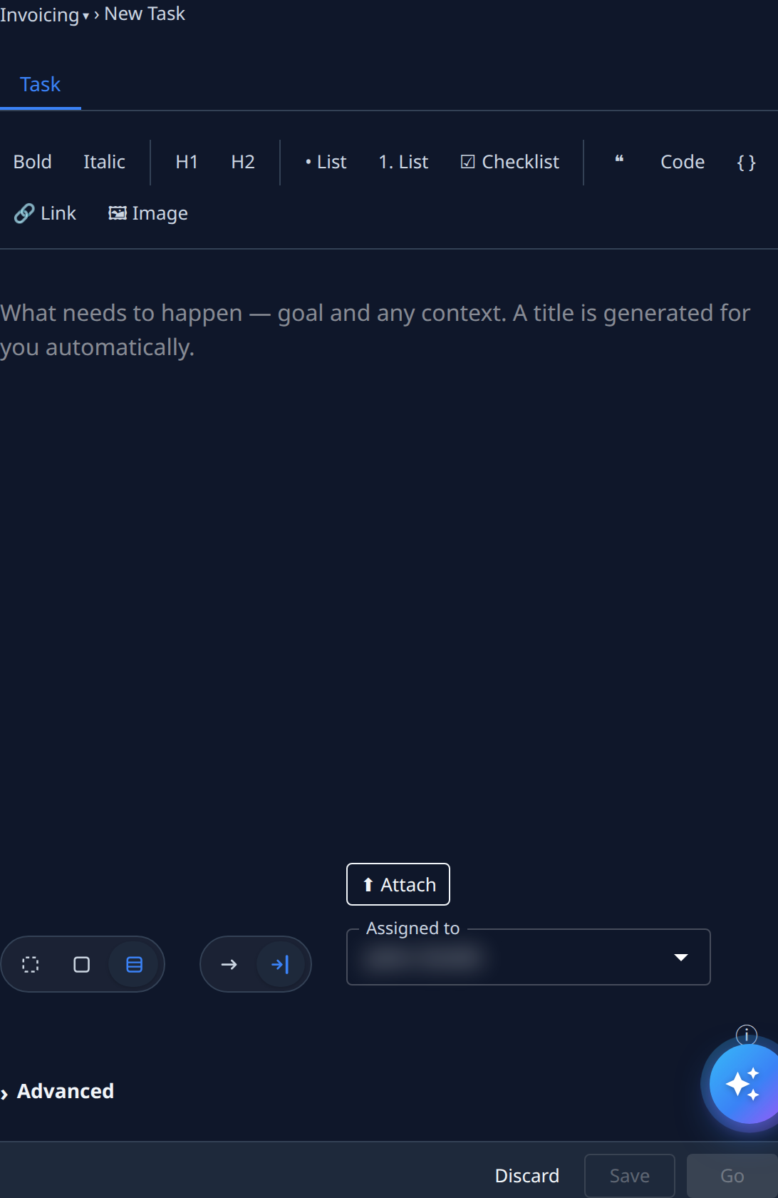 The form with Epic selected: the third size button is highlighted, and the involvement buttons offer Unattended and Guided only